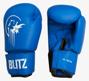 Pu Boxing Gloves Blue - Blitz Sport