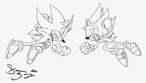 Cm - Super Sonic Vs Super Shadow Coloring Pages