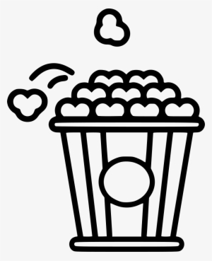 Png File - Popcorn Png Icon Black