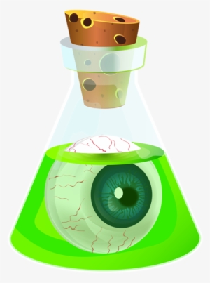 Halloween Poison Potion With Eyeball Transparent Png - Clipart Potion Png