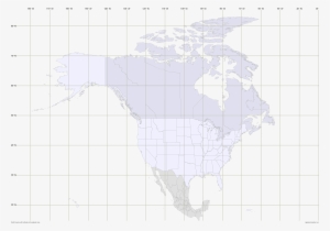 North America Outline Map With Latitude And Longitude