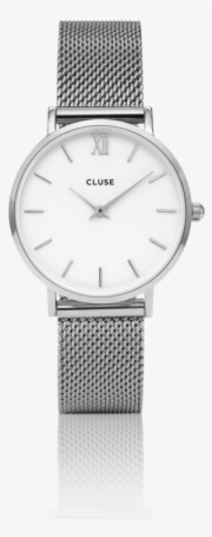Cluse Minuit Silver Mesh 33mm - Cluse Minuit Rose Gold Watch