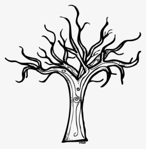 Black And White Dead Tree Clipart Cliparts And Others - Halloween Tree Coloring Page