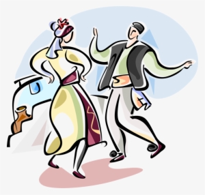 Traditional Greek Dancing Royalty Free Vector Clip - Greek Traditional Dance Png