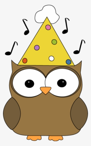 Musical Party Owl Clip Art - Owl With A Birthday Hat