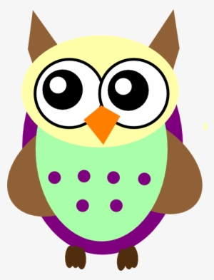 This Free Clip Arts Design Of Purple Green Brown Owl - Brown Owls Clipart Png