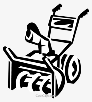 Snow Blower Royalty Free Vector Clip Art Illustration - Draw A Snow Blower
