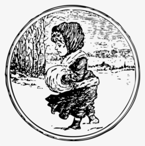 Sad Girl In The Snow - Sad Girl Clip Art