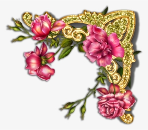 Flower Frame, Belles Images, Rubrics, Page 3, Corner, - Garden Party Invitation Floral Cluster Card