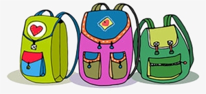 Three Vector Colorful Children Backpacks Isolated On - Rucksack Kinder Clipart