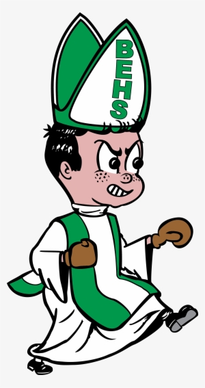 Battling Bishops Vector Original Hat Font Facing Right - Bishop England High School Mascot