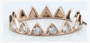 Little Bird Bridal 18k Rose Gold Diamond Band, Bead - Diamond