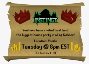 Rs House Party Tonight // Everybody Is Invited - Instinct Mlg