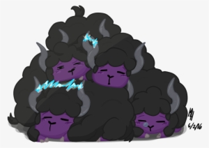 Pile Of Sleepy Electric Fluffalo Cute Fluffy Fluffalo - Illustration