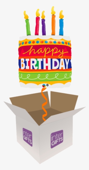 35″ Happy Birthday Cake - Mylar Balloons Bouquet Birthday