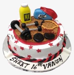Cute Gym Cake - Happy Birthday Vedant Big Cake