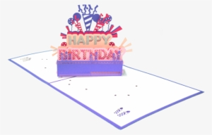 Happy Birthday - 3d Bday Card Cake Png