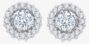 Ej0005-04w - Halo Diamond Stud Earrings Designs
