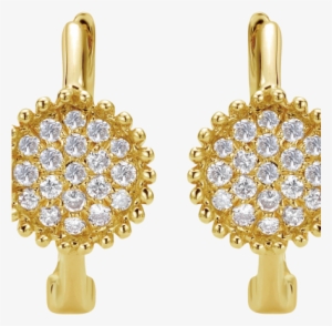 Gabriel & Co - 14k Rose Gold Pave Diamond Accented Hoop Earrings