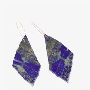 Lapis Large Diamond Earrings