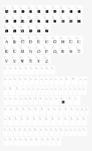 Neudoerffer Scribble Quality Character Map - Paint