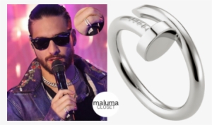 Maluma Wore - - Cartier Juste Un Clou Rhodium-plated White-gold Ring,