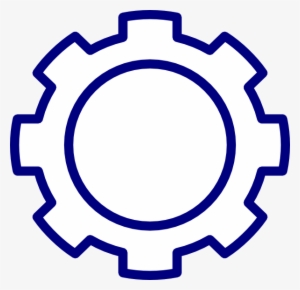 Blue Gear Clip Art - Gear Clipart Black And White
