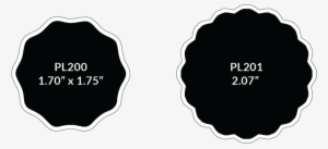 Scallop Shape Pewter Labels - Shape