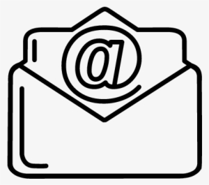 Email Envelope With Arroba Sign Vector - Signo De Correo Electronico