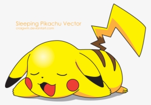 Sleeping Pikachu Vector By Craigwm On Deviantart - Pikachu Sleeping