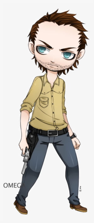 Finally Comlpleted The Walking Dead Chibi Of Rick Grimes, - Cute Rick Grimes Png
