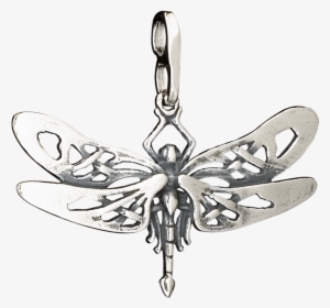 Celtic Mini Dragonfly Pendant - Silver