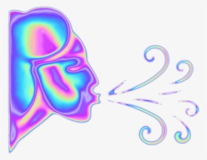 Holo Holographic Blowing Emoji Smoke Wind Freetoedit - Emoji