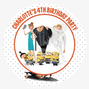 Minions Despicable Me Party Box Stickers - Gru And Dru Costume