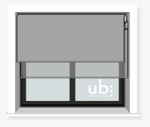 Visual Representation Of Double Roller Blinds - Roman Blind Png