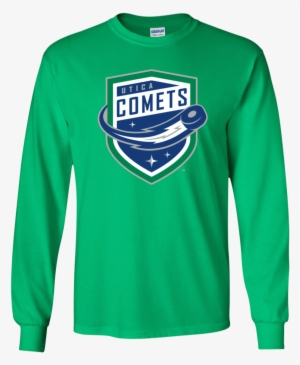 Utica Comets Primary Logo Youth Long Sleeve T-shirt - Utica Comets