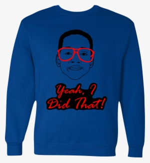 Image Of Fresh Kicks Crew "yea I Did That" Crewneck - Steve Urkel Sweatshirt 4 Air Jordan Future Royal Blue