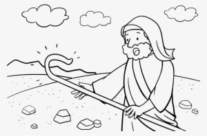 Bible Story Coloring Book Burning Bush Staff Of Moses - Câu Chuyện Kinh Thánh