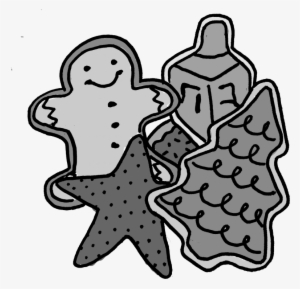 Filling Your Cookie Jar With Many Holiday Treats - Line Art