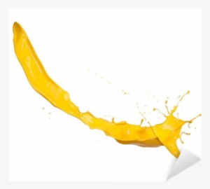 Isolated Shot Of Yellow Paint Splash On White Background - Illustration