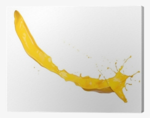 Isolated Shot Of Yellow Paint Splash On White Background - Sketch