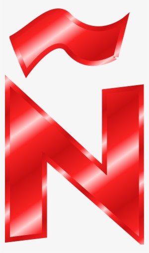 Big Image - Letter N Red Clipart