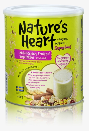 Multi Grains, Fruits & Vegetables Drink Mix - Natures Heart Superfoods