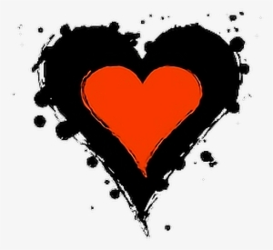 Hearts Heart Backgrounds Background Grunge Grungeeffect - Corazon Negro Y Azul