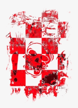 Red Grunge Skull - Graphic Design
