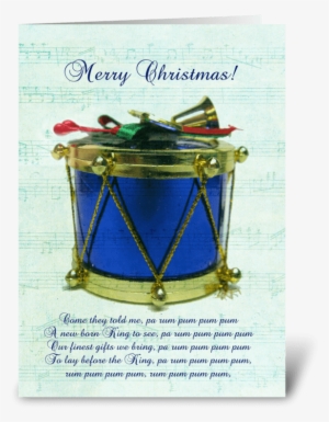 Blue Drum Greeting Card - Dholak