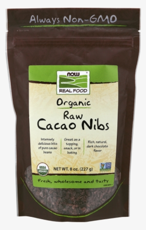 Cacao Nibs, Organic & Raw - Chia Seeds Now Foods