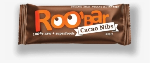 Roo Bar Organic Cacao Nibs & Almonds Bar 30g
