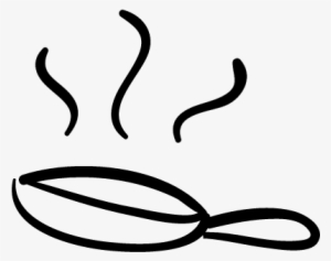 Spoon Hand Drawn Tool With Hot Food Vector - Cooking Png Icon Drawn