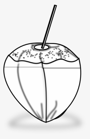 Food Corner Black And White Vector - Coconut Images Clip Art Black And White